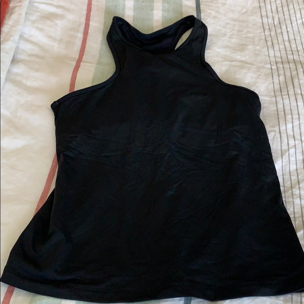 Gap Black racer back exercise top with built-in bra